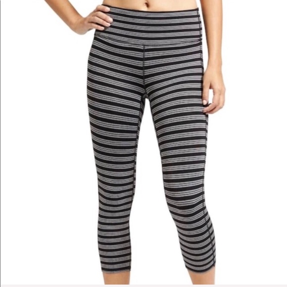 Athleta Pants - Athleta Black Stripe High Rise Charuranga Leggings